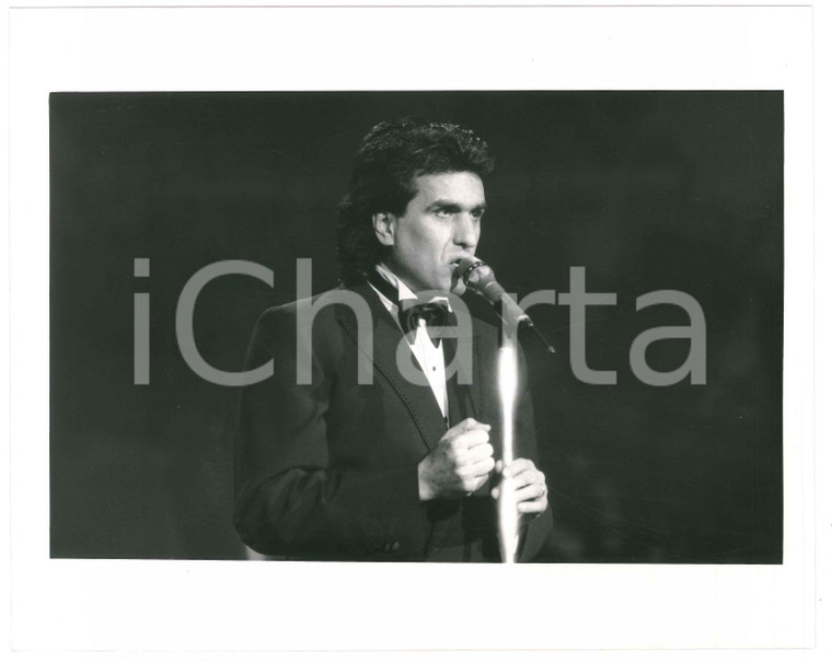 1989 FESTIVAL DI SANREMO Toto CUTUGNO durante l'esibizione - Foto 25x20 cm (3)