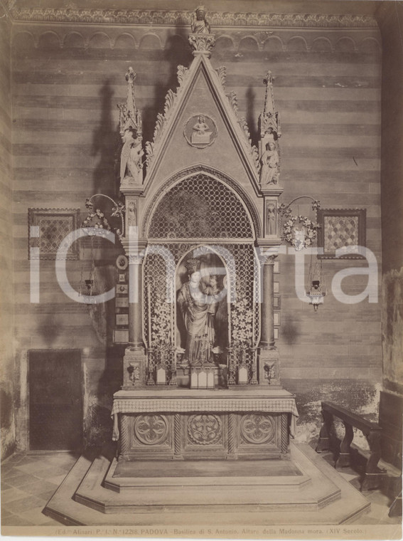 1910 ca PADOVA Basilica di Sant'Antonio Altare della Madonna Mora - Foto ALINARI
