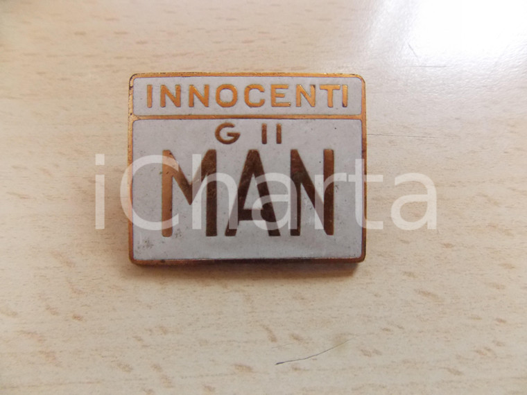 1955 ca MILANO - INNOCENTI Distintivo turnisti G II MAN *3,5x3cm