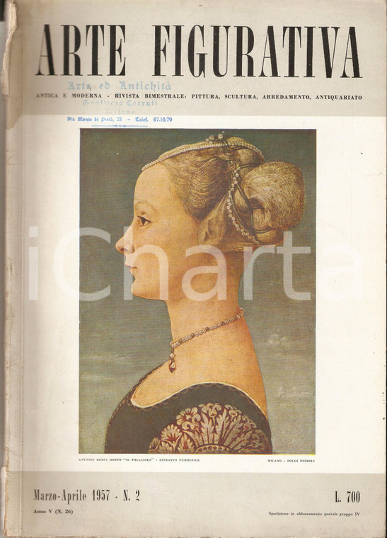 1957 ARTE FIGURATIVA Mostra del ritratto alla ROYAL ACADEMY Londra *Anno V n. 2