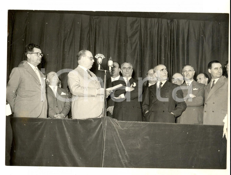 1953 ROMA Ministro Pietro CAMPILLI inaugura all'EUR la Fiera - Fotografia 18x13