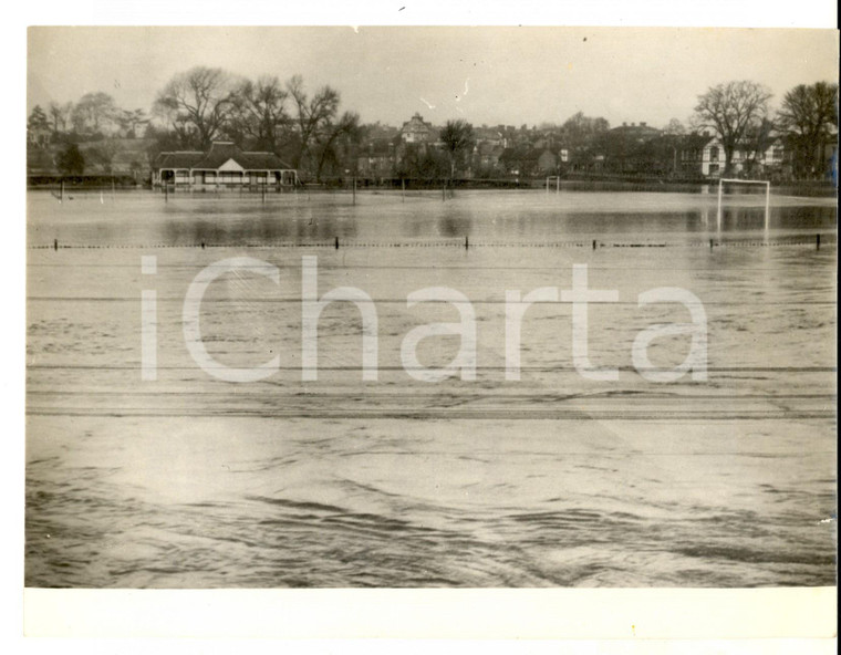 1954 SHREWSBURY (UK) River SEVEN floods the County Sports Ground *Photo