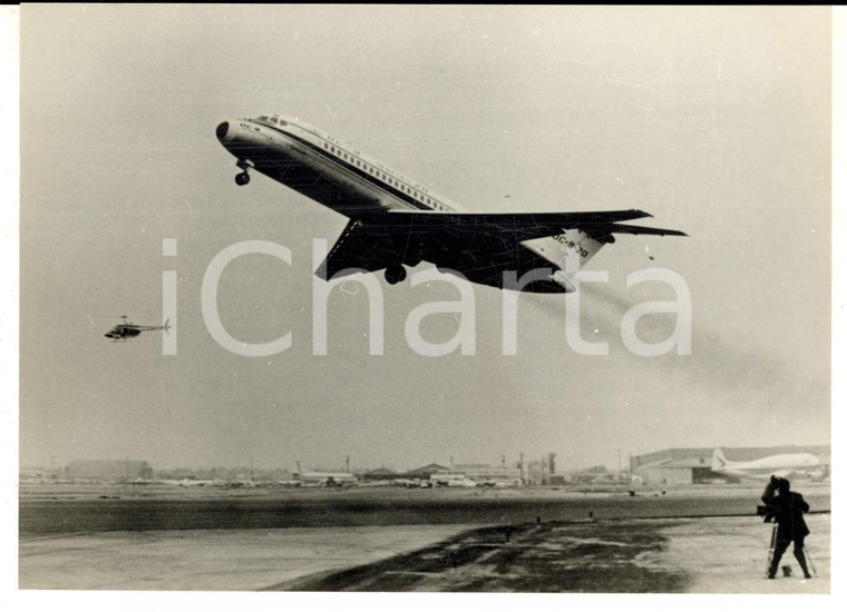 1969 LONG BEACH Volo inaugurale twin-jet DC-9 della McDONNELL DOUGLAS Foto 18x13