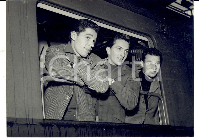 1956 CALCIO NAZIONALE Luigi BODI Gastone BEAN Orlando ROZZONI in partenza *Foto