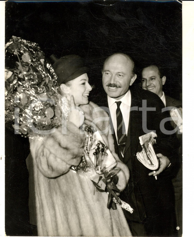 1962 ROMA Anna Maria PIERANGELI e Armando TROVAIOLI novelli sposi *Foto 