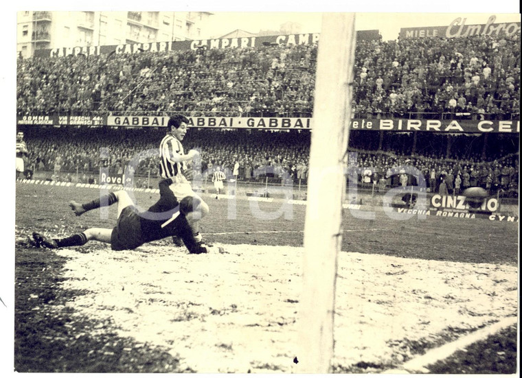 1954 CALCIO JUVENTUS-GENOA 2-1 Goal della Juventus *Foto 18x13 cm