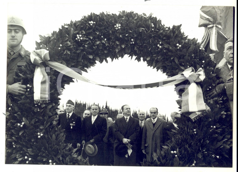 1953 Sacrario di REDIPUGLIA Presidente Giuseppe PELLA alla commemorazione *Foto