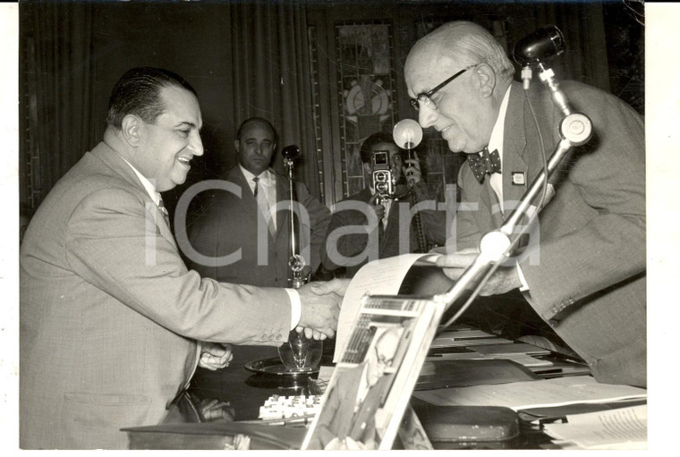 1956 ROMA Aldo PALAZZI nominato cavaliere del lavoro *Fotografia 18x13