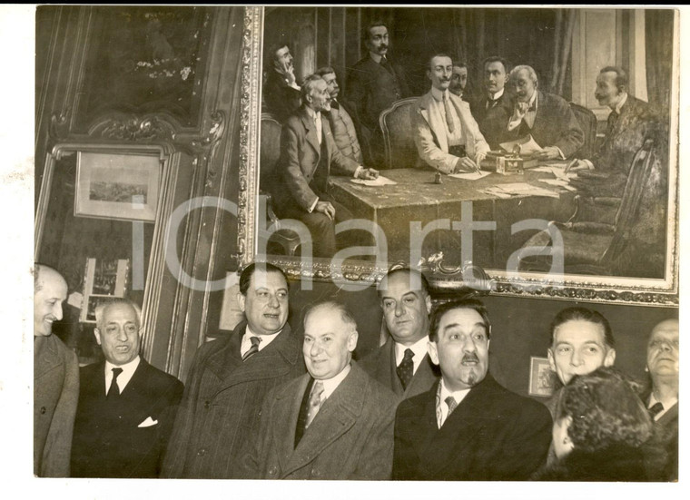 1953 TORINO Ministro Leopoldo RUBINACCI a una riunione di anziani FIAT *Foto 