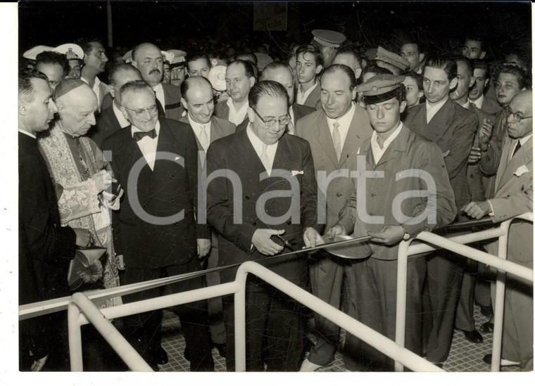 1955 ca FIERA di MESSINA Franco RESTIVO inaugura la manifestazione *Foto