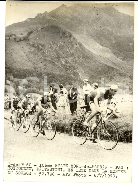 1960 TOUR DE FRANCE Etape MONT-DE-MARSAN - PAU Louis ROSTOLLAN en tête *Photo