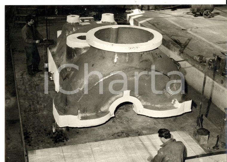 1955 ca GENOVA Industria siderurgica - Operai al lavoro *Fotografia 24x18 cm