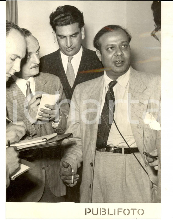 1953 ROMA Arrivo di Muhammad Ali BOGRA premier del PAKISTAN *Foto 14x18