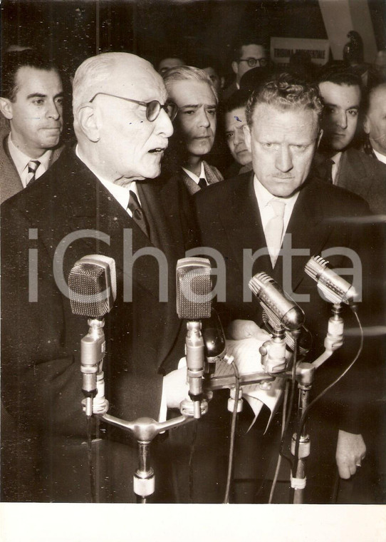 1959 MILANO Presidente Giovanni GRONCHI inaugura 34° Fiera Internazionale *Foto