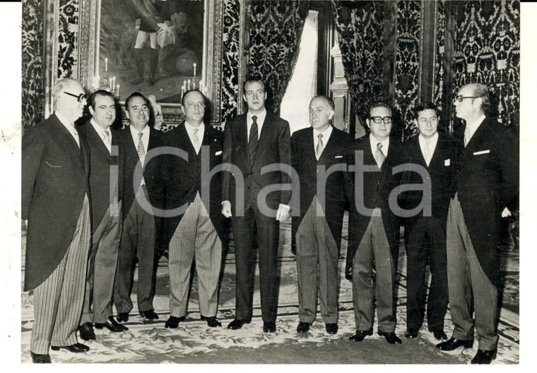 1975 MADRID Re Juan Carlos riceve ALLEANZA POPOLARE dopo la morte di Franco