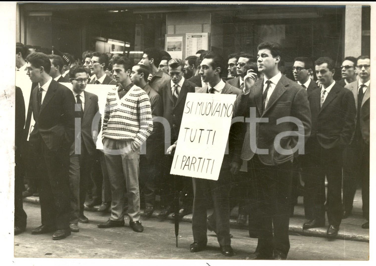 1960 PALERMO Sciopero a oltranza degli studenti universitari *Foto 18x14 cm