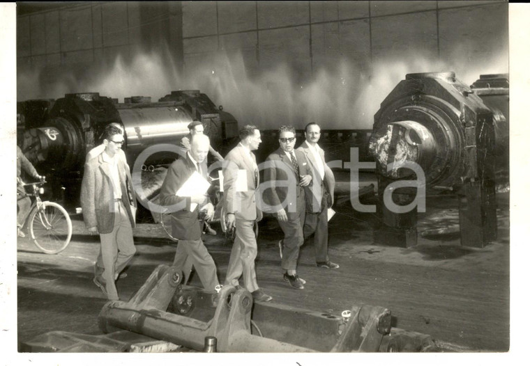 1960 GENOVA Acciaierie CORNIGLIANO Autorità in visita *Fotografia 18x13