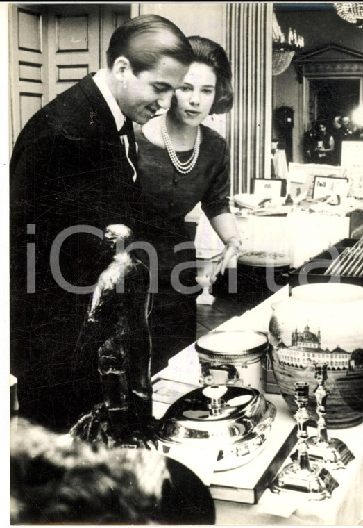 1964 ATENE I fidanzati Costantino di Grecia e Anna Maria di Danimarca *Foto