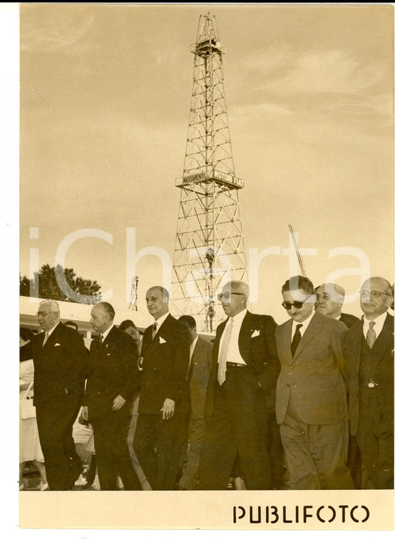 1955 NAPOLI On. Bruno VILLABRUNA e Achille LAURO alla Mostra del petrolio *Foto