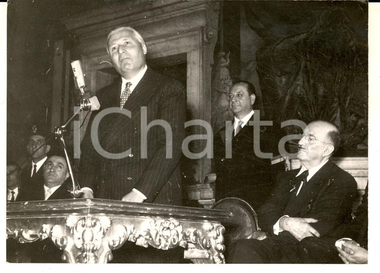 1956 ROMA Ministro Paolo ROSSI inaugura Conferenza per l'Educazione Sanitaria