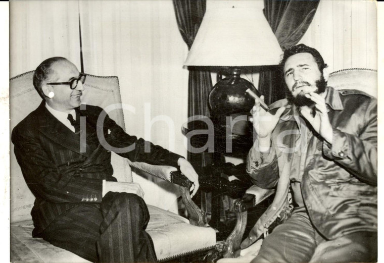 1959 BUENOS AIRES Presidente Arturo FRONDIZI riceve Fidel CASTRO *Foto 18x13