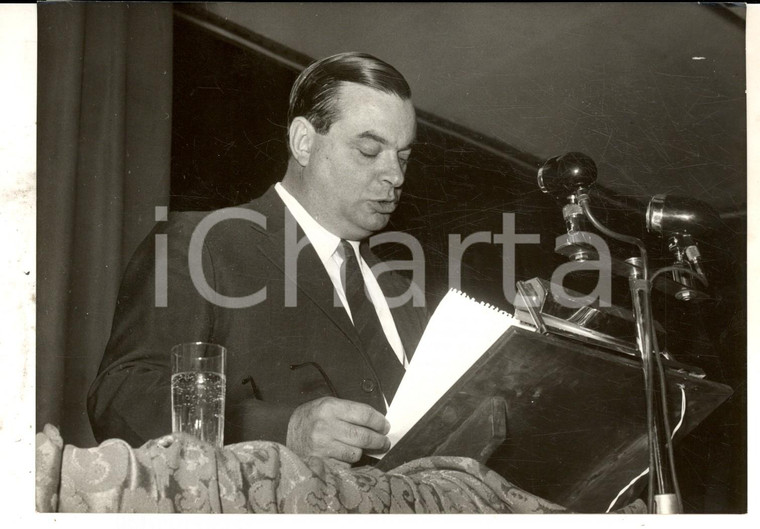 1956 ROMA Un intervento al Consiglio Nazionale del PARTITO LIBERALE *Foto 18x13