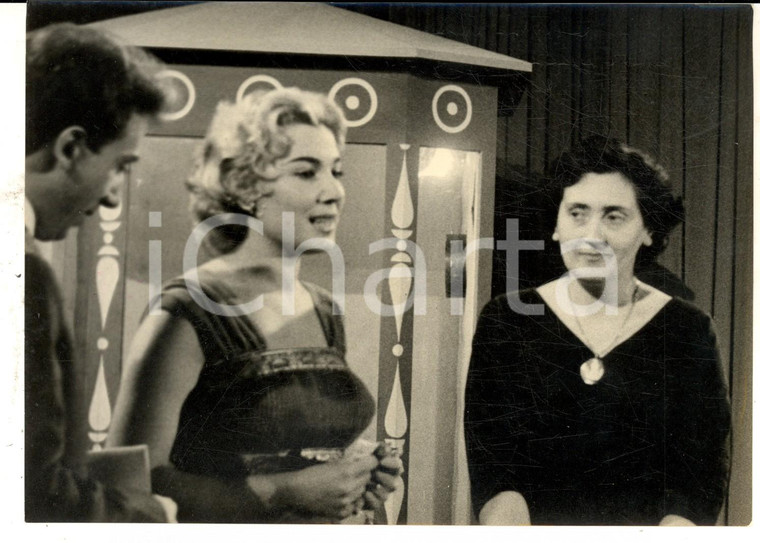 1956 LASCIA O RADDOPPIA Maria MAZZOTTI con Mike BONGIORNO *Foto 18x13 cm