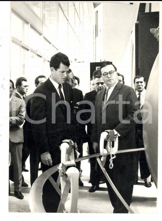 1961 TORINO Ted KENNEDY visita a ITALIA '61 in compagnia di Gianni AGNELLI *Foto