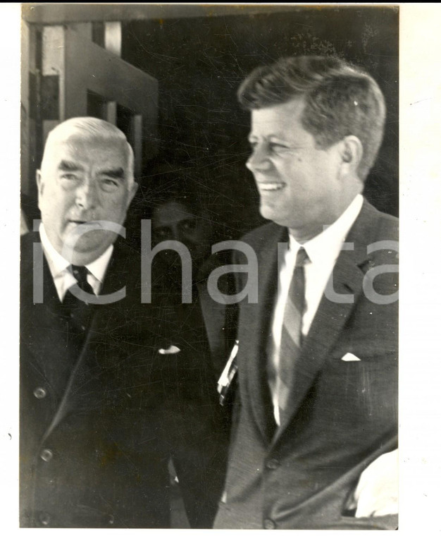 1962 WASHINGTON John KENNEDY riceve il premier australiano Robert MENZIES *Foto