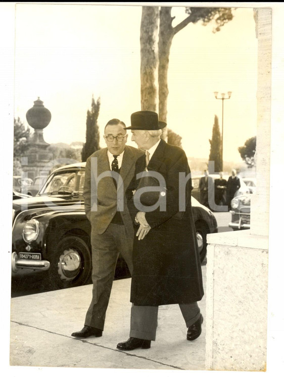 1959 ROMA Antonio SEGNI e Mariano RUMOR al Consiglio Nazionale DC - Foto 13x18