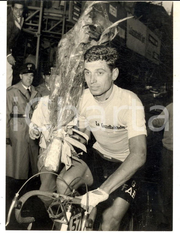 1959 CICLISMO GIRO D'ITALIA Rik VAN LOOY maglia rosa alla 1^ tappa *Foto 13x18