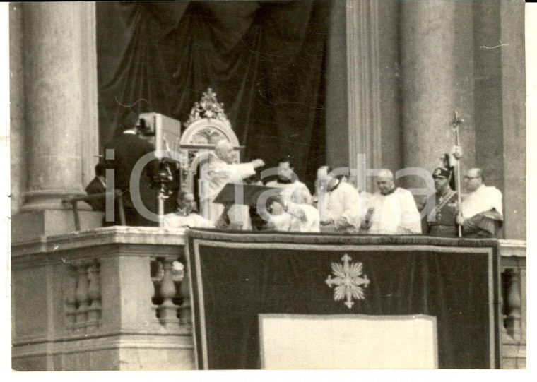 1960 ROMA Papa Giovanni XXIII impartisce "Urbi et orbi" per Pasqua - Foto 18x13