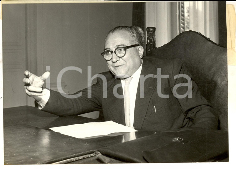 1959 PALERMO Conferenza stampa Silvio MILAZZO presidente Regione Sicilia *Foto