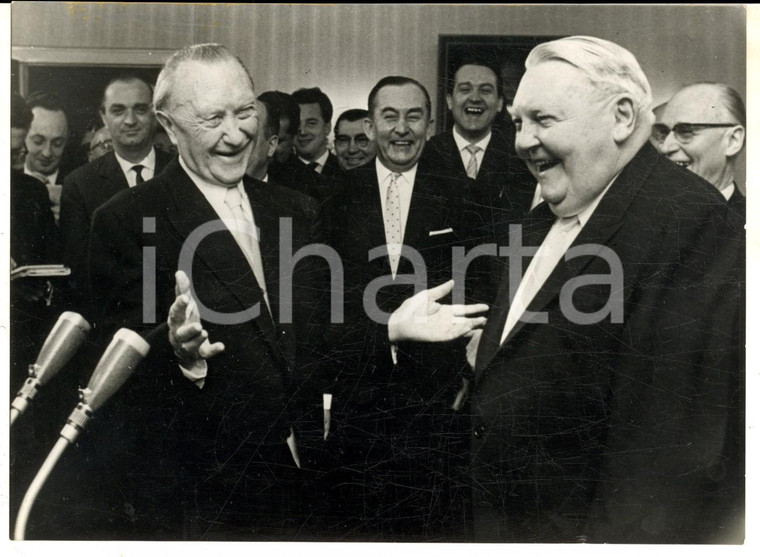 1963 BONN Ministro Ludwig ERHARD designato successore di Konrad ADENAUER *Foto