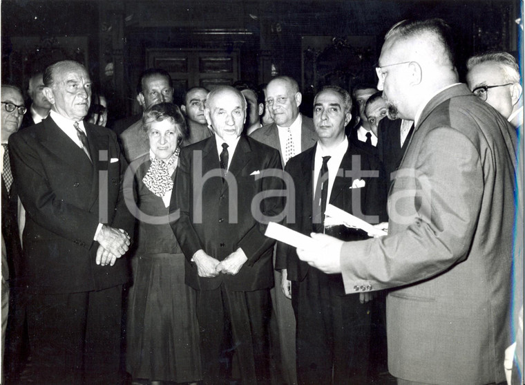 1960 ROMA - CERIMONIA DEL VENTAGLIO - Cesare MERZAGORA incontra i giornalisti