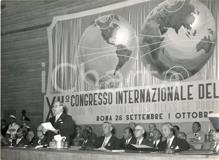 1955 ROMA Inaugurazione Congresso delle Città - Discorso Salvatore REBECCHINI  