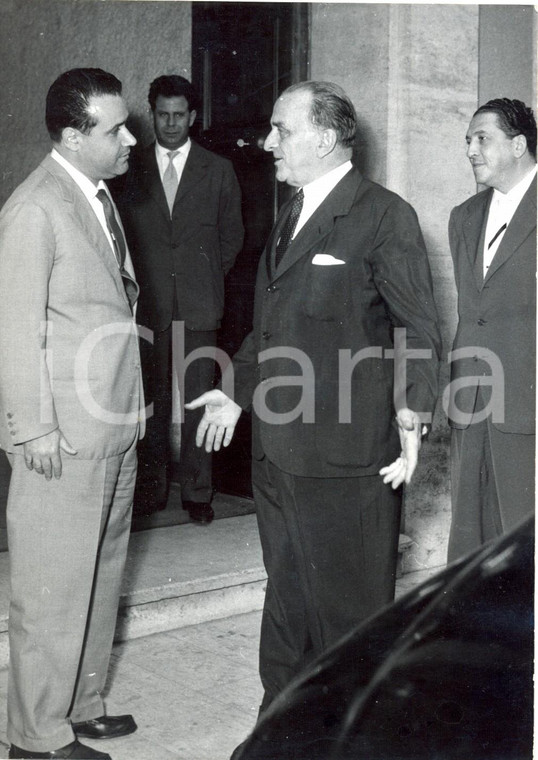 1957 ROMA Crisi di governo - Cesare MERZAGORA dopo l'incontro con il Presidente