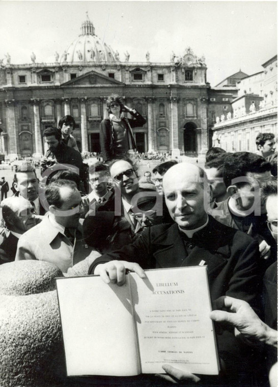1973 ROMA SAN PIETRO Abate Georges De NANTES mostra "Libellum Accusationis"