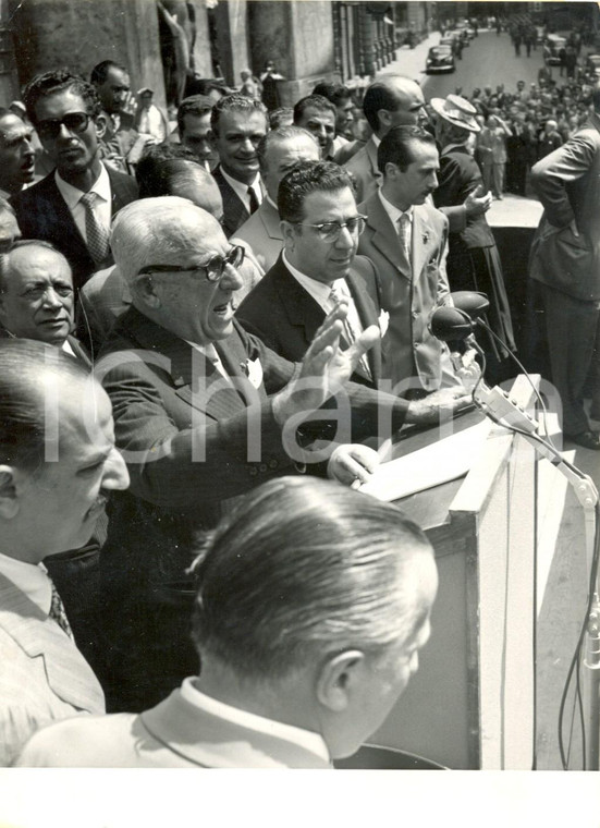 1954 MILANO PIAZZA AFFARI - Partito Popolare Monarchico - Achille LAURO *Foto  