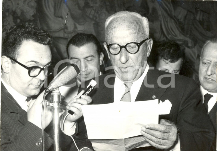 1959 ROMA - CRISI DI GOVERNO - Discorso Achille LAURO al Quirinale *Foto 18x13 