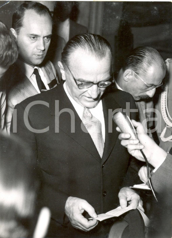 1955 ROMA Quirinale - Crisi di Governo - Discorso di Cesare MERZAGORA *Foto 