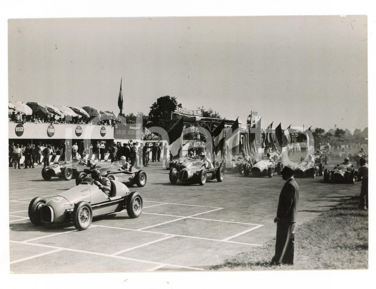 1950 MONZA GRAN PREMIO D'ITALIA - Vetture sulla griglia di partenza *Foto 18x13