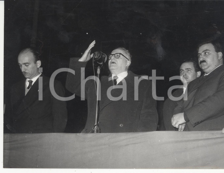 1958 ROMA Piazza Tuscolo Campagna elettorale MSI Franz TURCHI Giorgio ALMIRANTE 