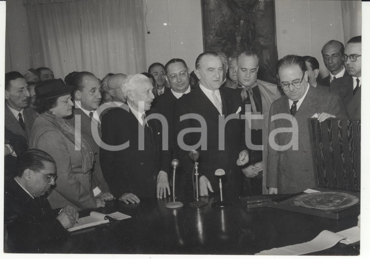 1960 ca PALERMO Consegna medaglia Vittorio Emanuele Orlando - Cesare MERZAGORA 