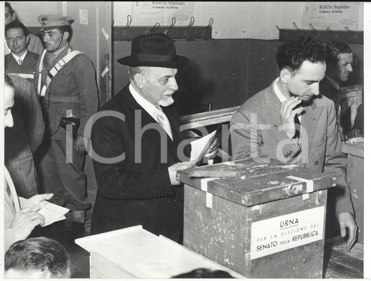 1953 NAPOLI ELEZIONI POLITICHE - Giovanni PORZIO alle urne *Foto 18x13