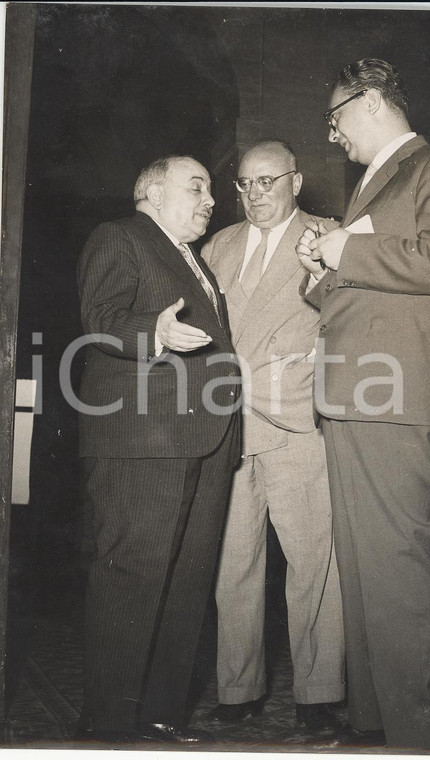 1955 ROMA Quirinale - CRISI GOVERNO DELLA DC - Enrico MOLE' *Foto 13x18 