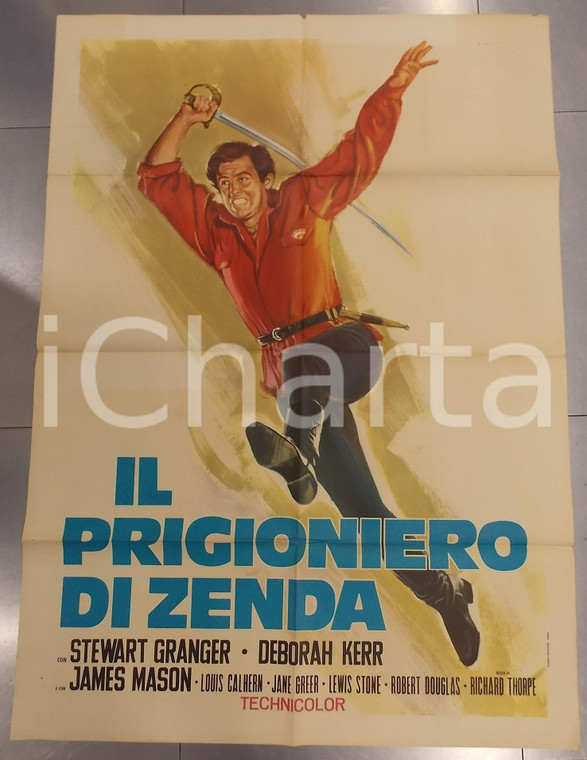 1952 PRIGIONIERO DI ZENDA Prisoner of Zenda - Stewart GRANGER *Manifesto 100x140