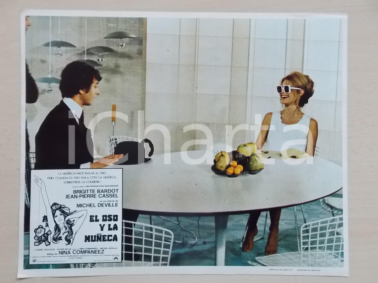 1970 L'OURS ET LA POUPÉE Brigitte BARDOT Jean-Pierre CASSEL *Lobby card 34x27 cm