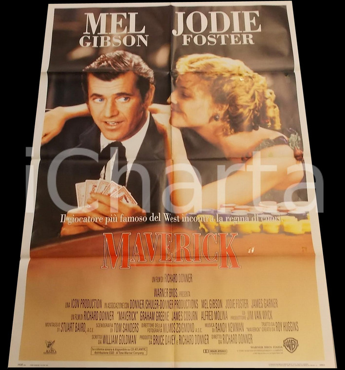 1994 MAVERICK Mel GIBSON Jodie FOSTER Film WESTERN *Manifesto 100x140 (5)