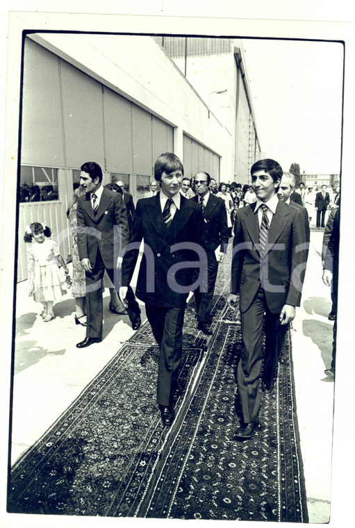 1976 MELSBROEK Airport - Filippo del Belgio accoglie principe Reza Ciro PAHLAVI